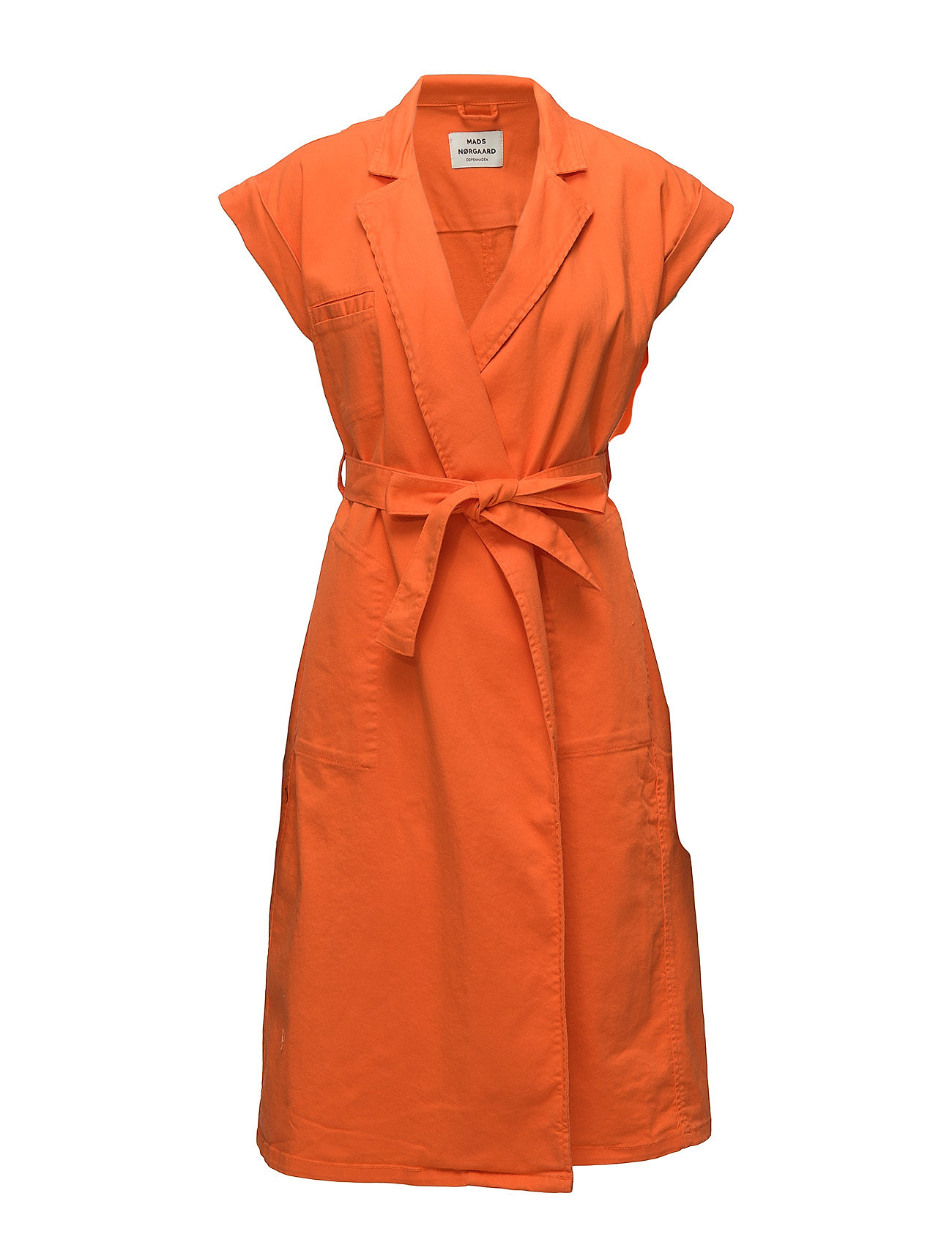 Fresh Denim Dassy Jurk Knielengte Oranje Mads Norgaard mads norgaard kopen in de aanbieding