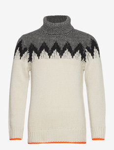 Turtleneck | Stort utvalg av de seneste nyhetene | Mads Nørgaard ICELAND KELDEN - Strikkegenser - ecru/dark brown
