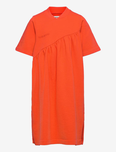 Washed Organic Drexia Dress - kurzärmelige freizeitkleider - cherry tomato