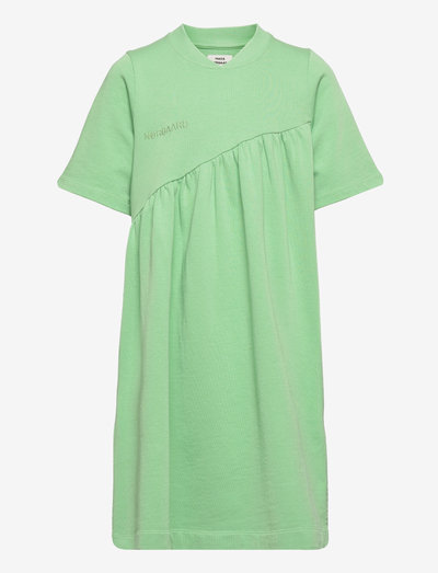Washed Organic Drexia Dress - kurzärmelige freizeitkleider - light green