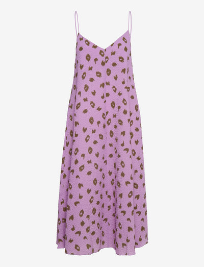 Bumpy Flower Regen Dress - midi kjoler - brushed dot aop lavendula