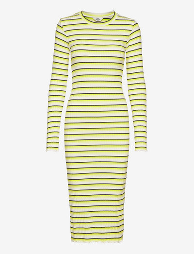 5x5 Stripe Boa Dress - sommerkjoler - 5x5 stripe snowwhite