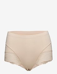 Tummy Squeezer with Lace - LATTE