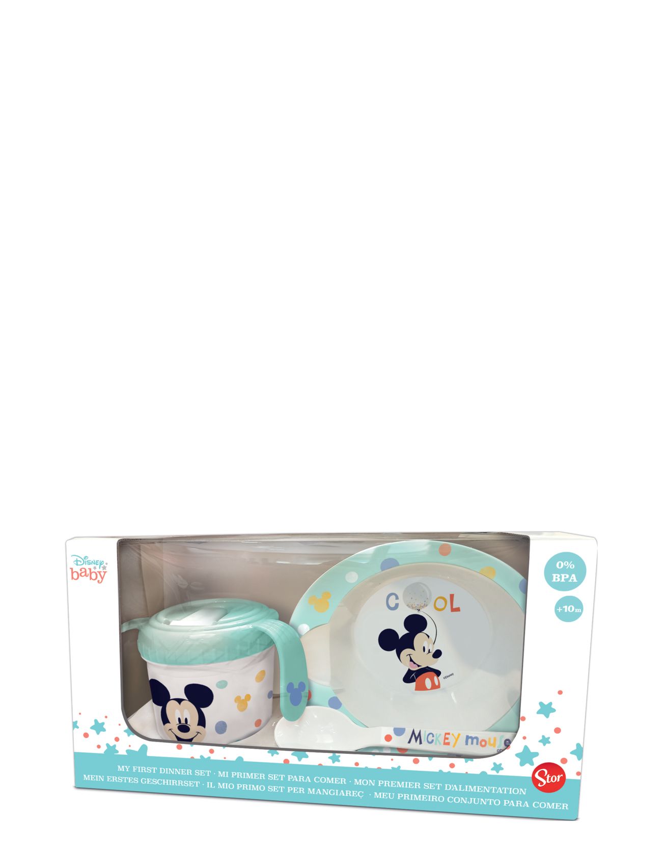 Disney Baby 3 Pcs Set In Gift Box Mickey Cool Like Mickey Home Meal Time Dinner Sets Multi/patterned Mickey Mouse