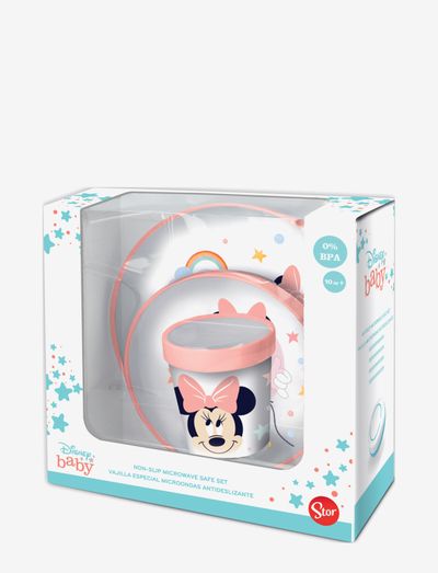 Disney Baby 3 pcs set bicolor non slip in gift box Minnie - trauku komplekti - multi coloured