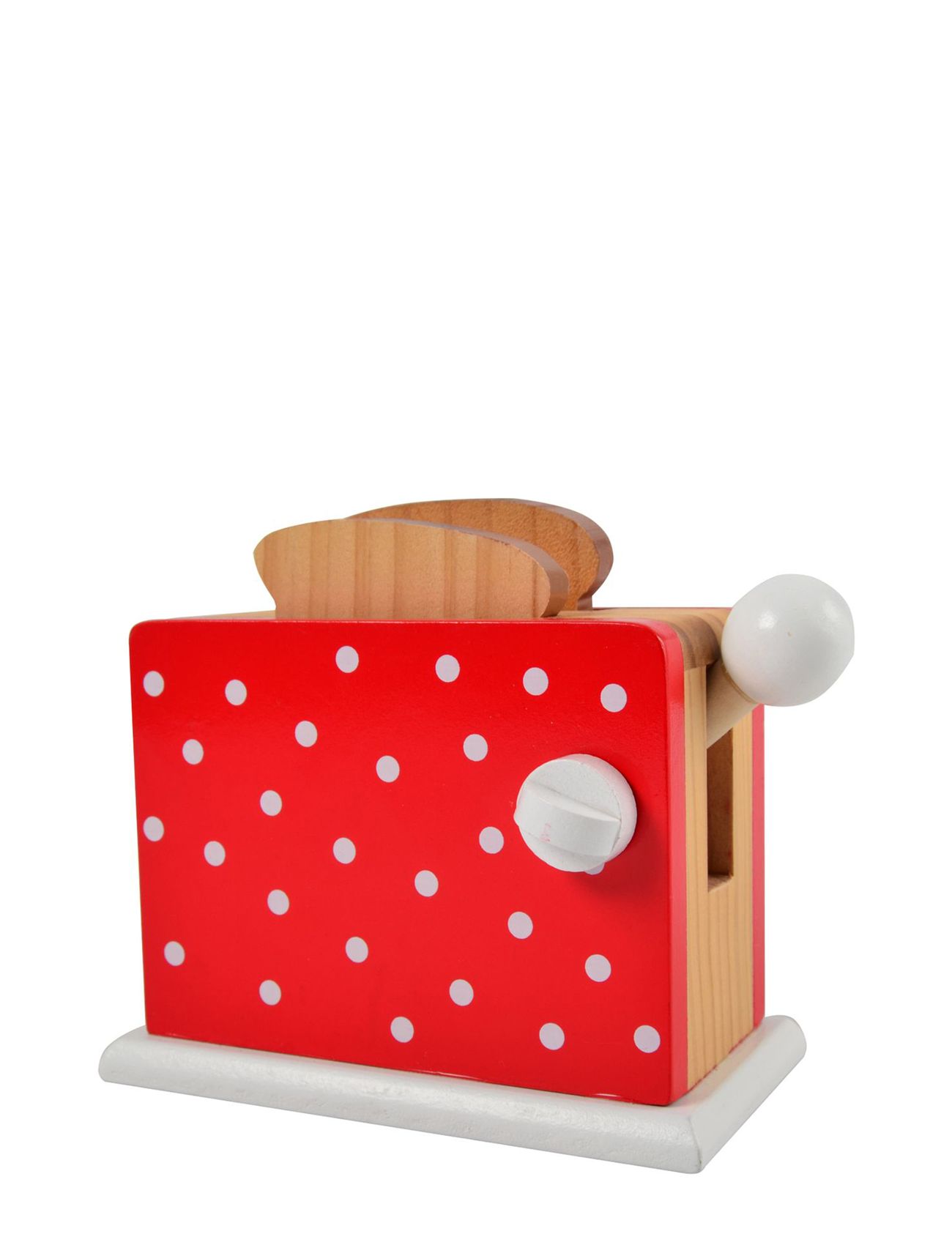 Toaster, Red With Dots Toys Toy Kitchen & Accessories Toy Kitchen Accessories Red Magni Toys