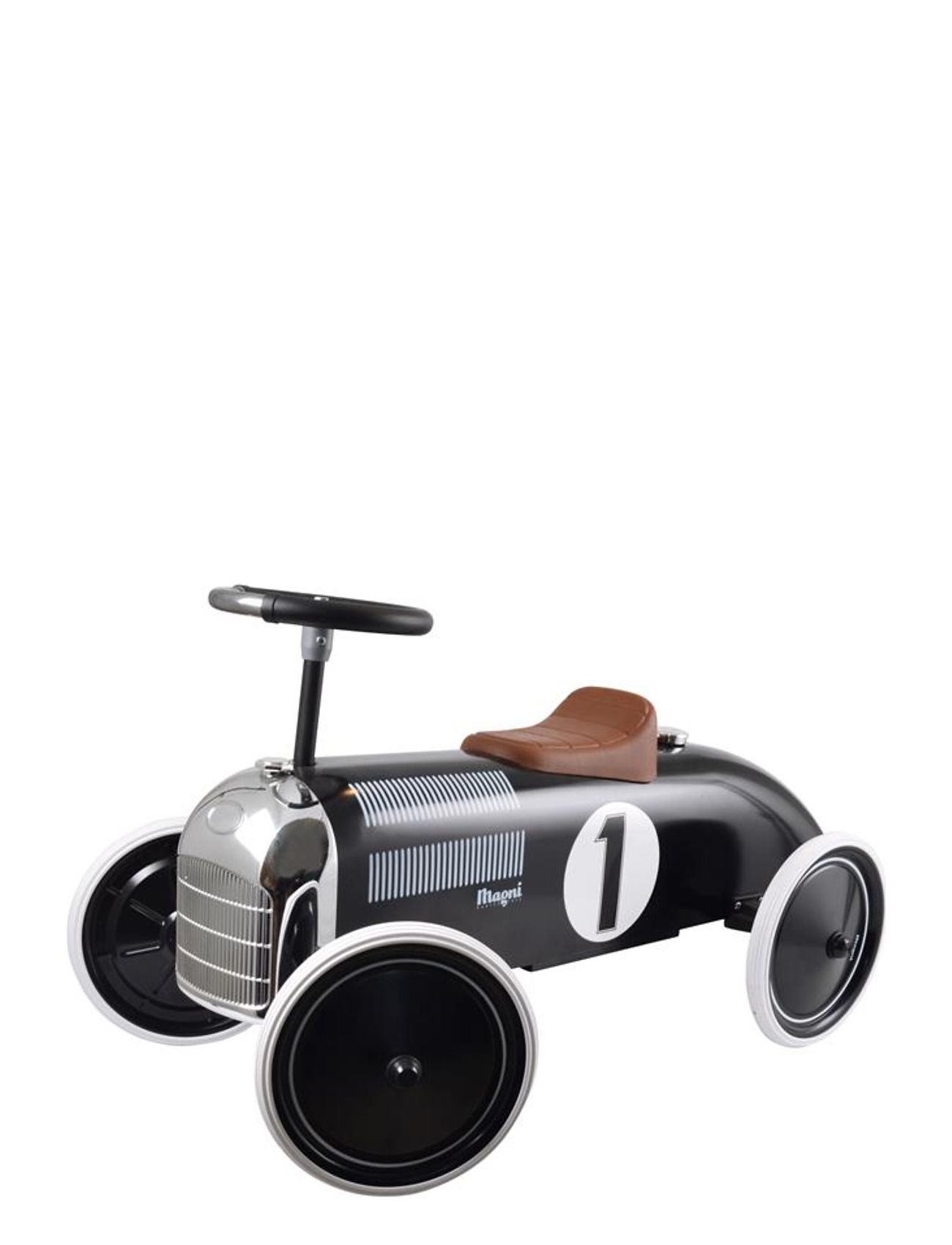 Ride-On-Vehicle, Black Classic Racer W. Big Face Grill Toys Ride On Toys Black Magni Toys