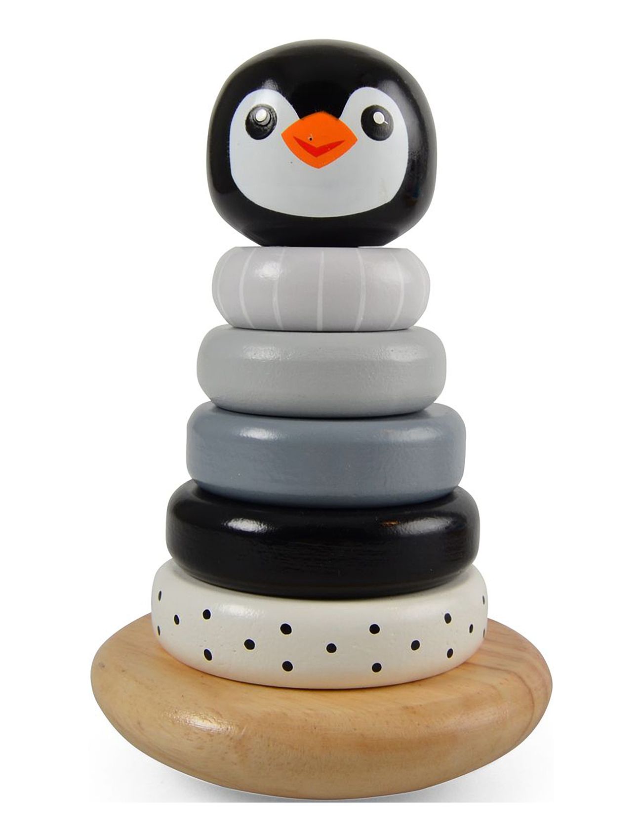 Penguin Stacking Tower, Black Toys Baby Toys Educational Toys Stackable Blocks Multi/patterned Magni Toys