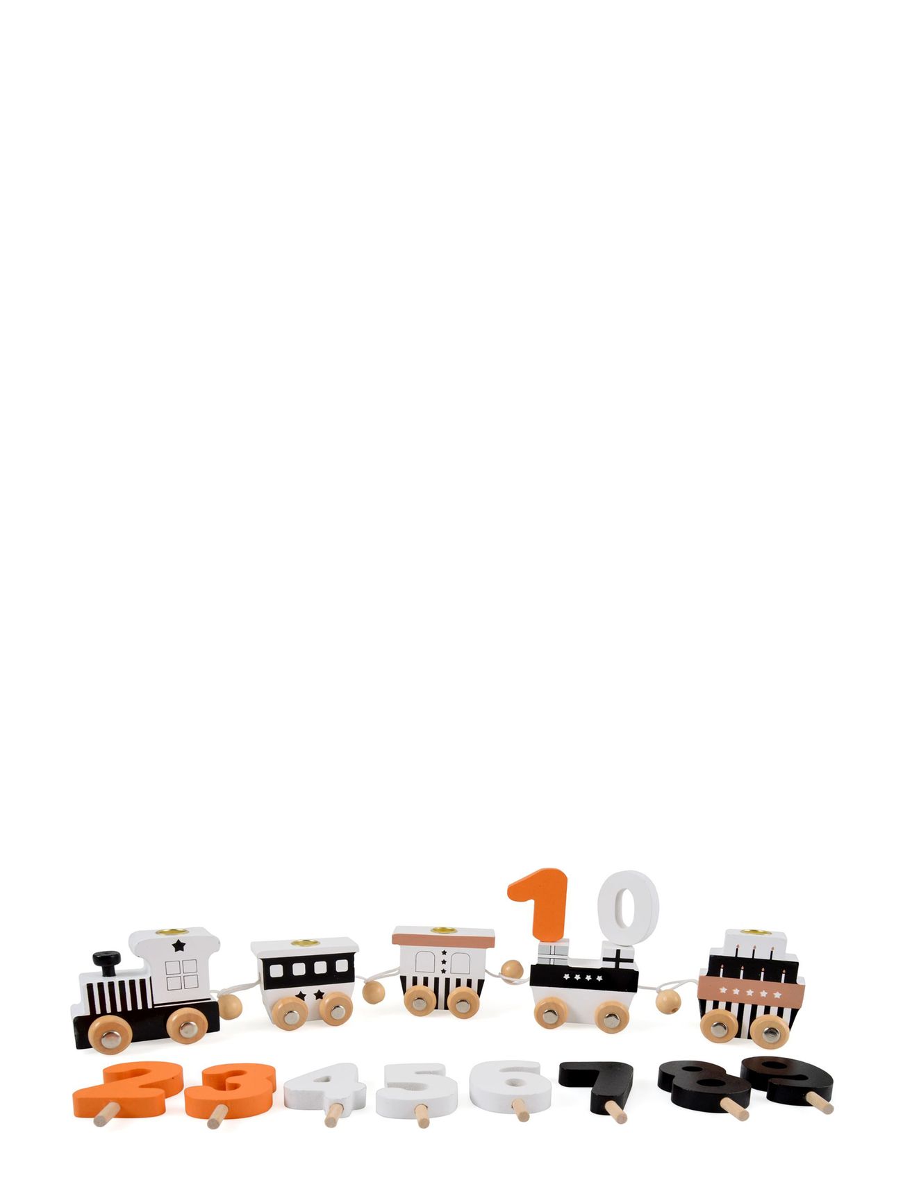 Birthday Train 'Black And White', 4 Carts Home Kids Decor Party Supplies Multi/patterned Magni Toys