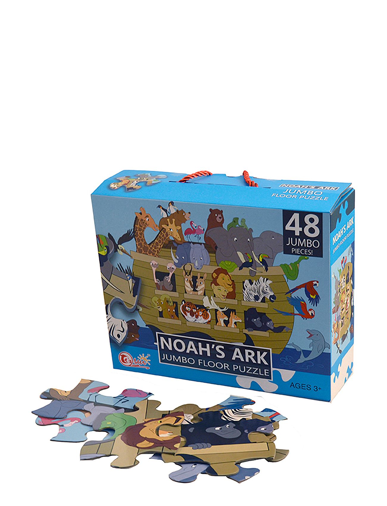 Gulvpuslespil "Noahs Ark", Jumbo - 48 Brikker Toys Puzzles And Games Puzzles Classic Puzzles Multi/patterned Magni Toys