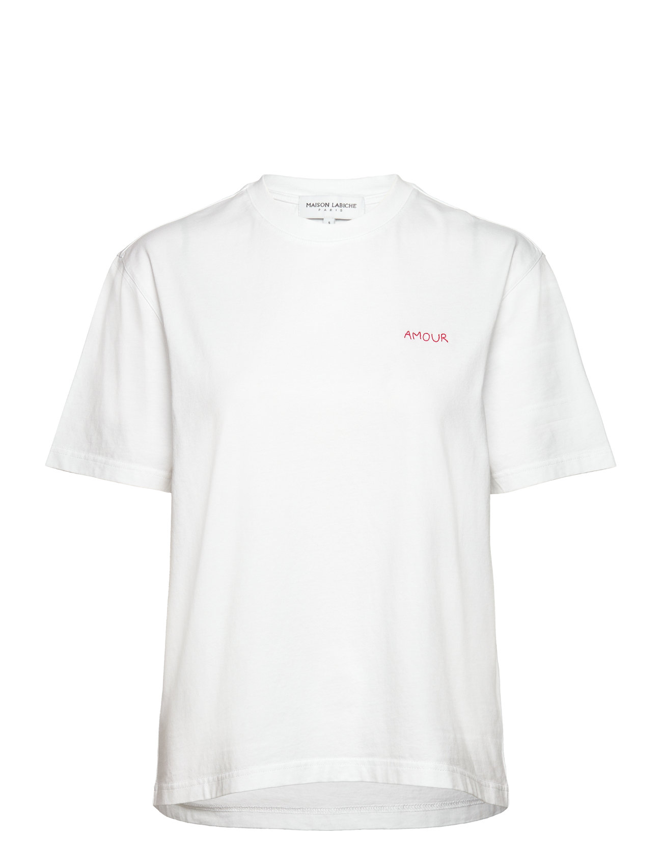 Popincourt Amour/Gots Tops T-shirts & Tops Short-sleeved White Maison Labiche Paris