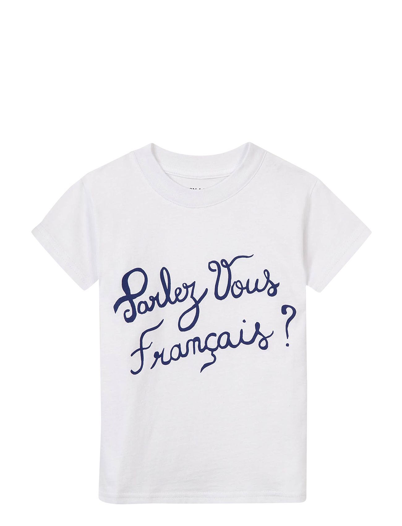 Leon Parlez Vous Francais Tops T-shirts Short-sleeved White Maison Labiche Paris