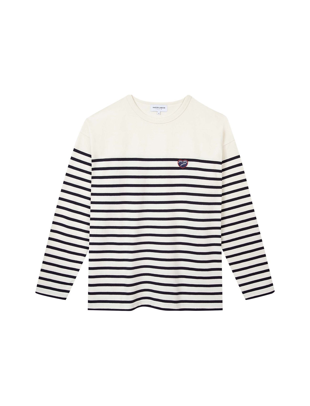 Montpar Patch Coeur/Gots Designers T-shirts Long-sleeved Navy Maison Labiche Paris