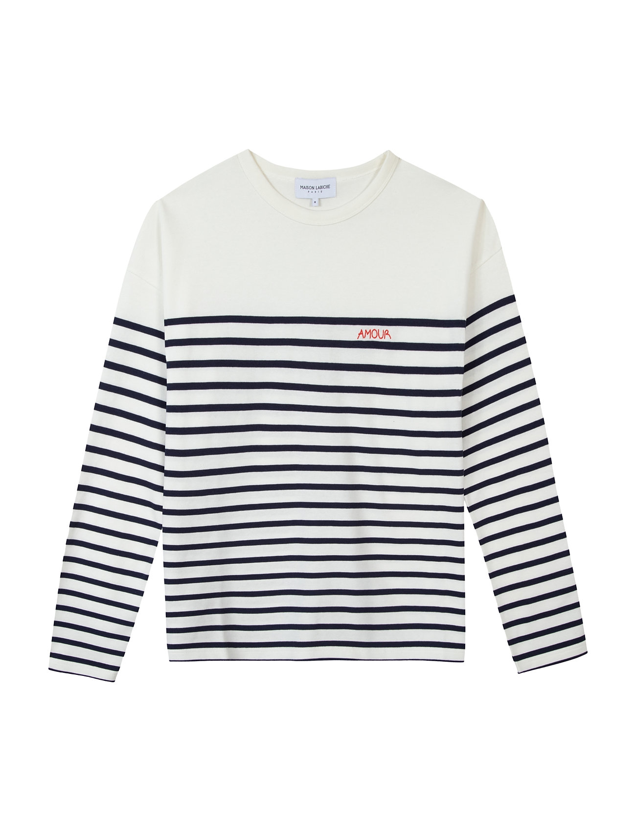 Montpar Amour /Gots Designers T-shirts Long-sleeved White Maison Labiche Paris