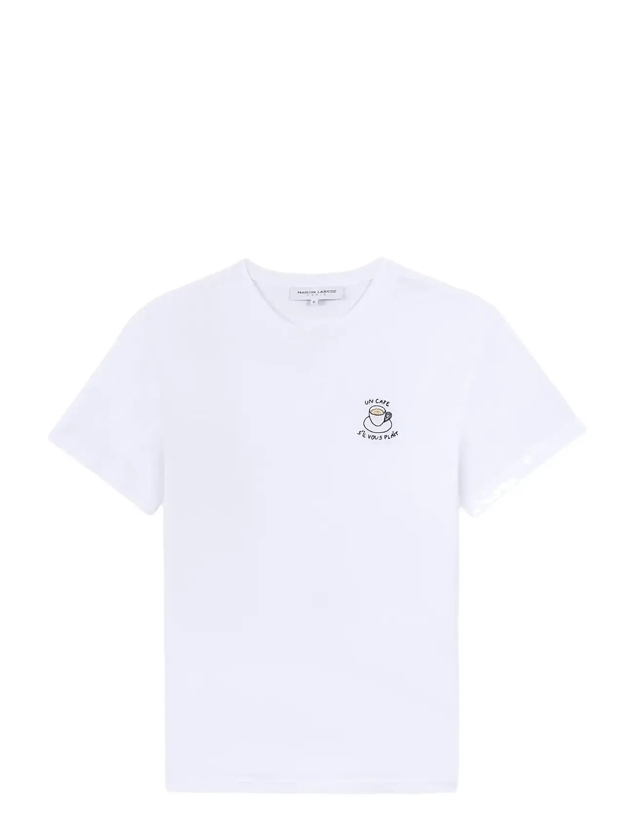 Maison Labiche Popincourt Un Cafe Svp / Gots, XS, White, T-Shirts > Kortærmede, Herre
