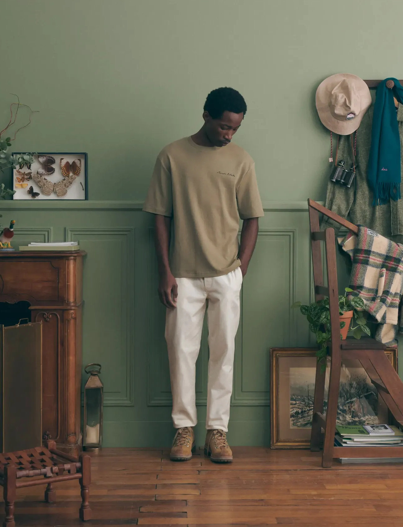 Maison Labiche Chassaigne Maison Labiche/Gots, L, Khaki green, T-Shirts > Kortærmede, Herre