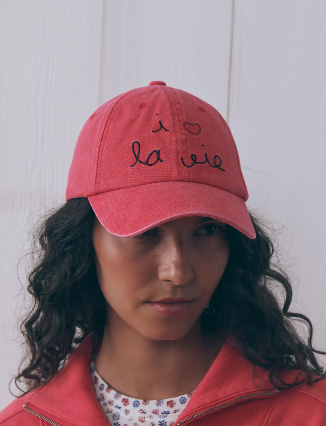 Maison Labiche Beaumont I Love La Vie, One Size, Red, Hovedbeklædning > Kasketter, Dame