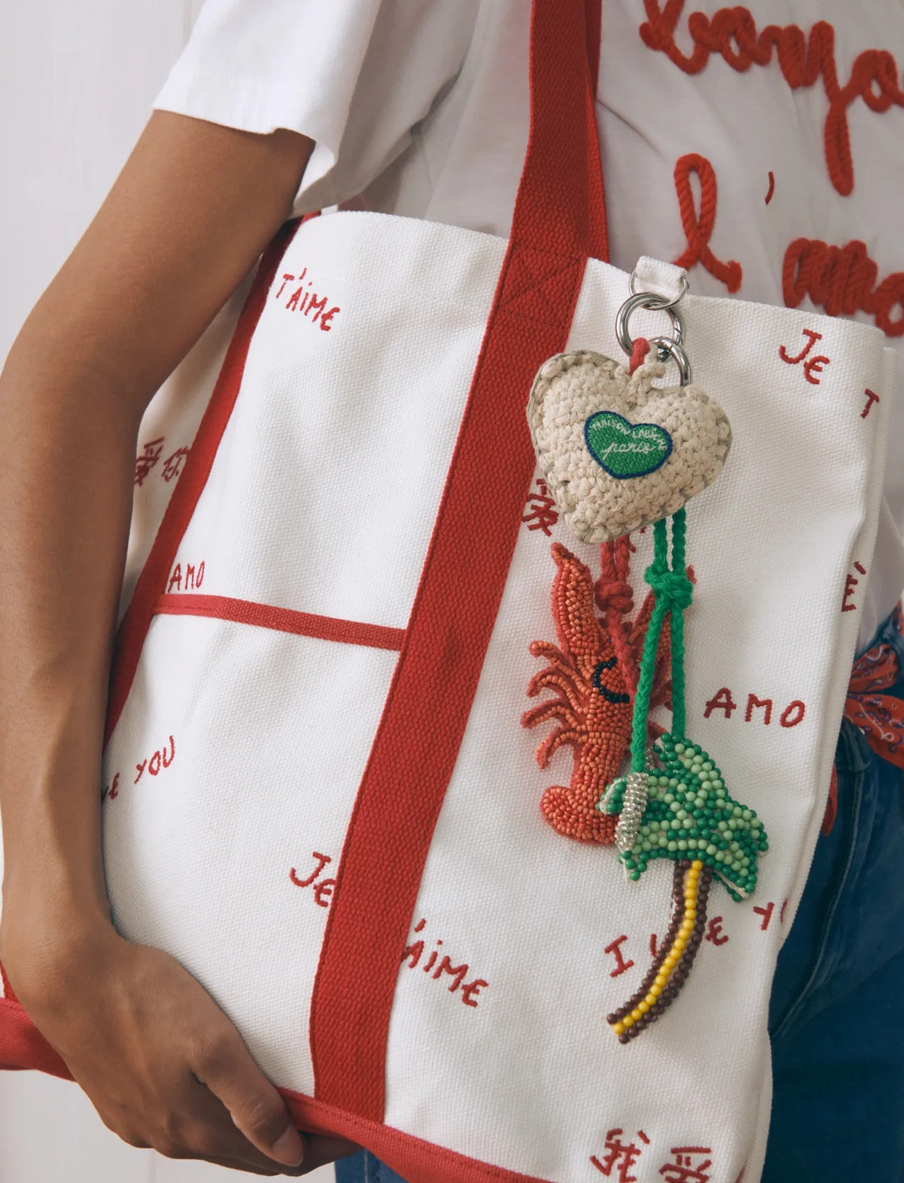 Maison Labiche Montempoivre Palm, One Size, Green, Tilbehør > Nøgleringe & Bag Charms, Dame