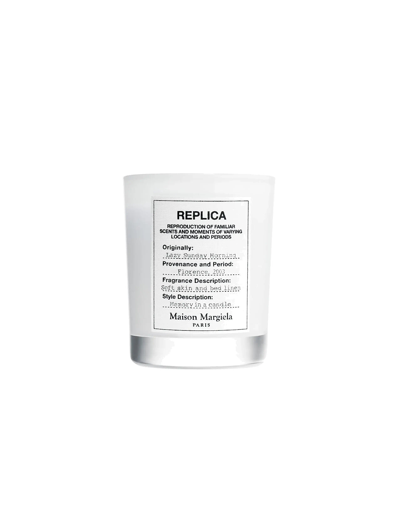 Maison Margiela Maison Margiela Replica Lazy Sunday Morning Candle 165G, 165G, White, Hjem > Duftlys, Dame