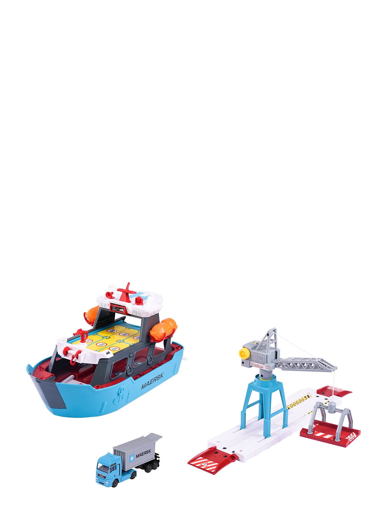 Creatix Logistic Freight Ship+1 Vehicle Toys Toy Cars & Vehicles Toy Vehicles Boats Blue Majorette