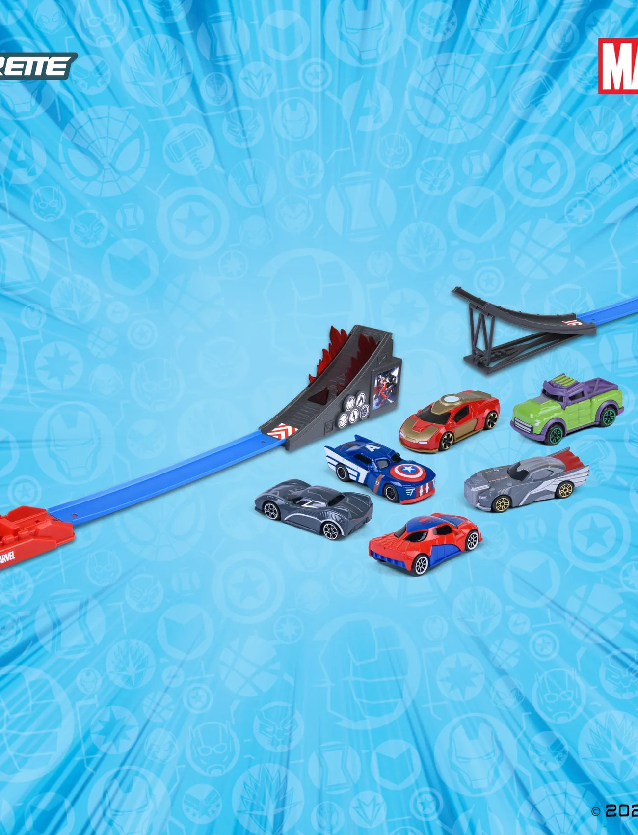 Majorette Marvel Bridge Jumper, One Size, Red, Legetøjsbiler Og -Køretøjer > Racerbaner, Børn