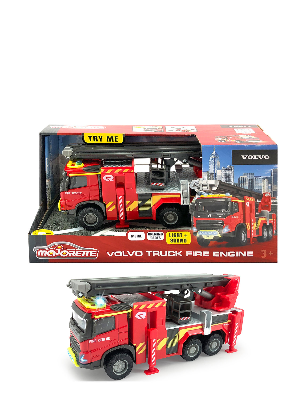 Majorette "Majorette Grad Series Volvo Truck Fire Engine Toys Toy Cars & Vehicles Trucks Multi/patterned Majorette"