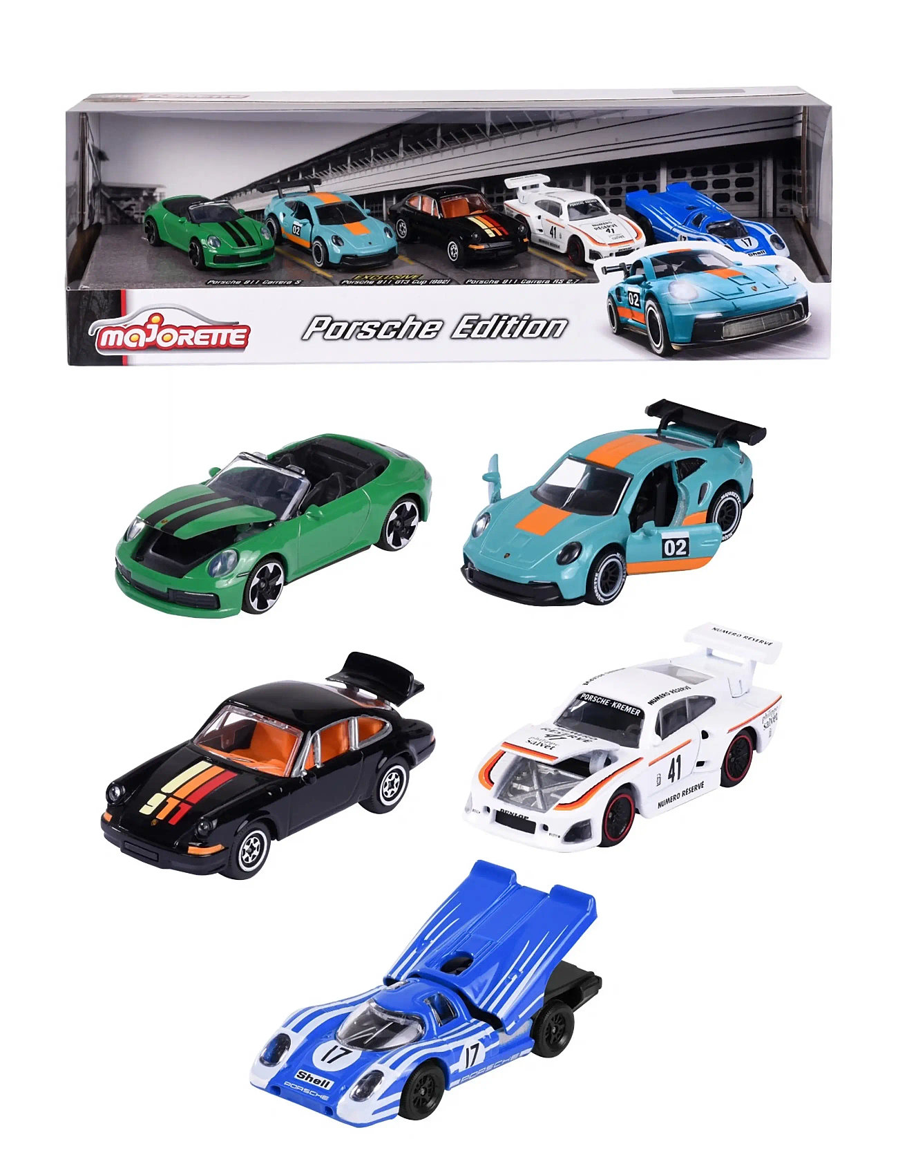 Majorette Majorette Porsche 5 Pieces Giftpack, One Size, Multi/patterned, Toy Cars > Other Toy Cars, Børn