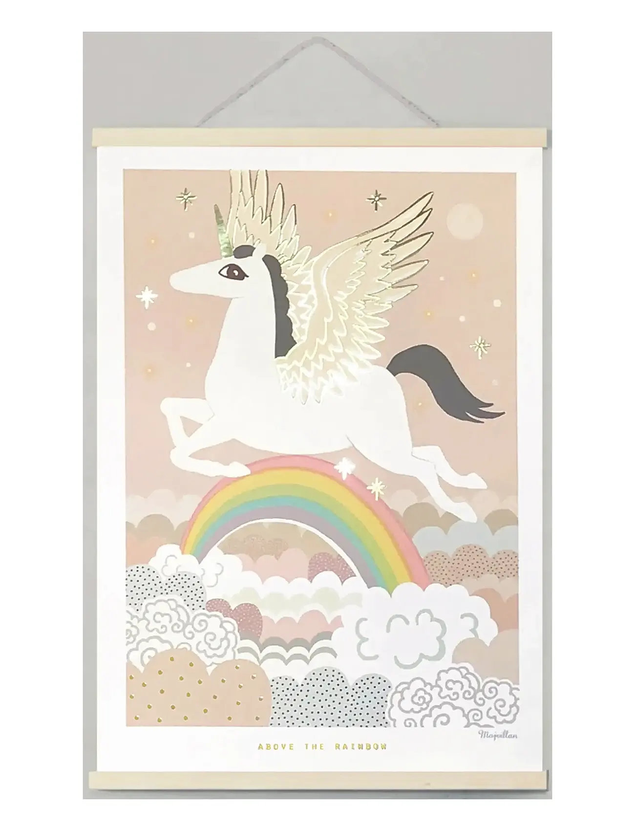 Majvillan Poster Above The Rainbow, 50X70, Multi/patterned, Plakater Og Rammer > Plakater, Børn