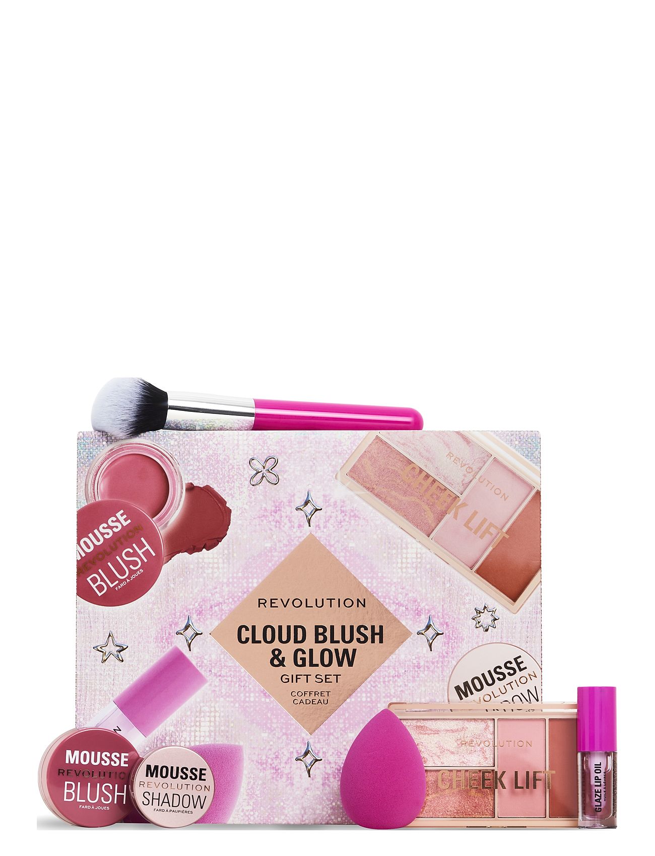 Makeup Revolution Revolution Cloud Blush And Glow Highlight Gift Set Nude