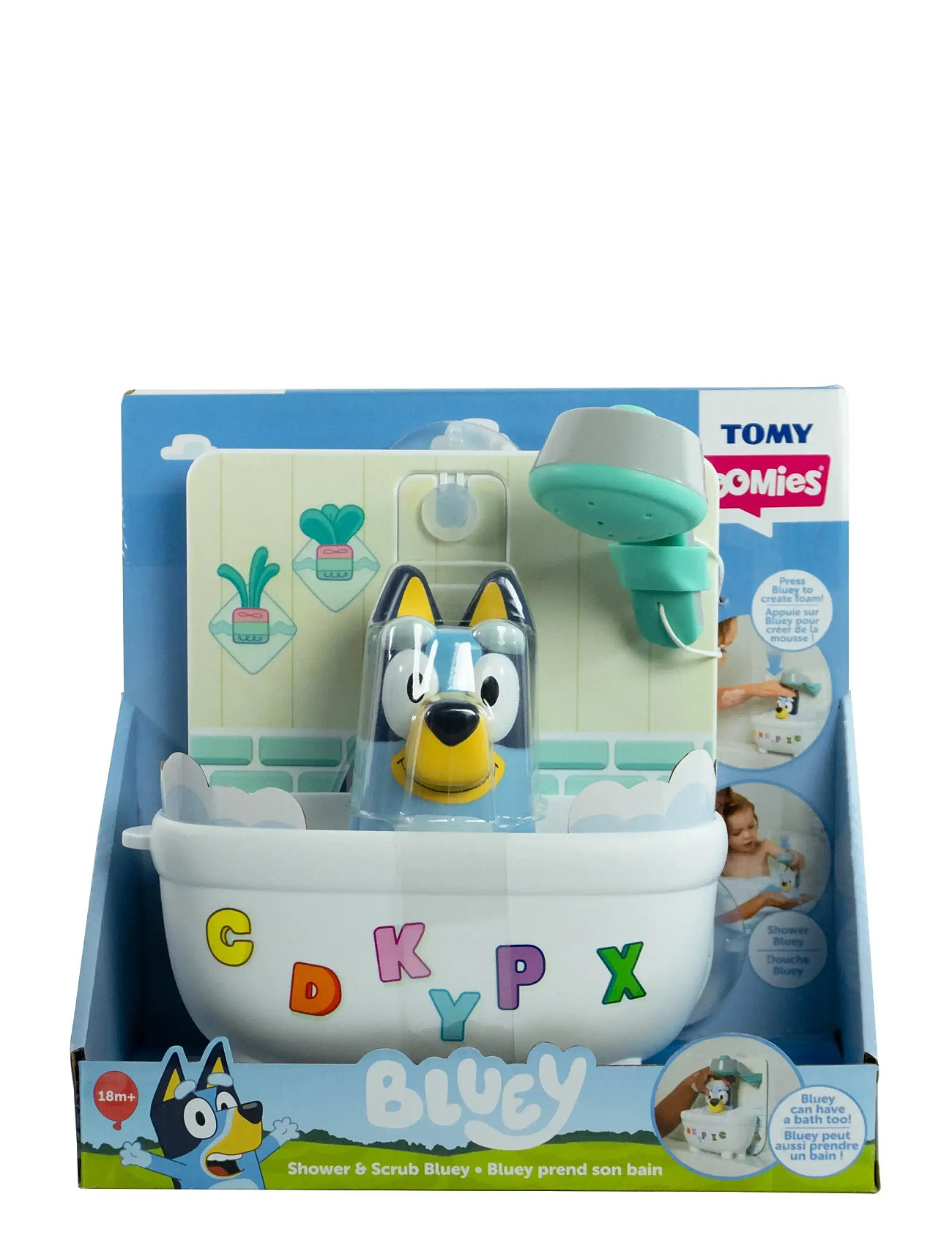 MAKI Toomies Bluey's Shower & Scrub, One Size, Blue, Bath & Water Legetøj > Bath Legetøj, Børn