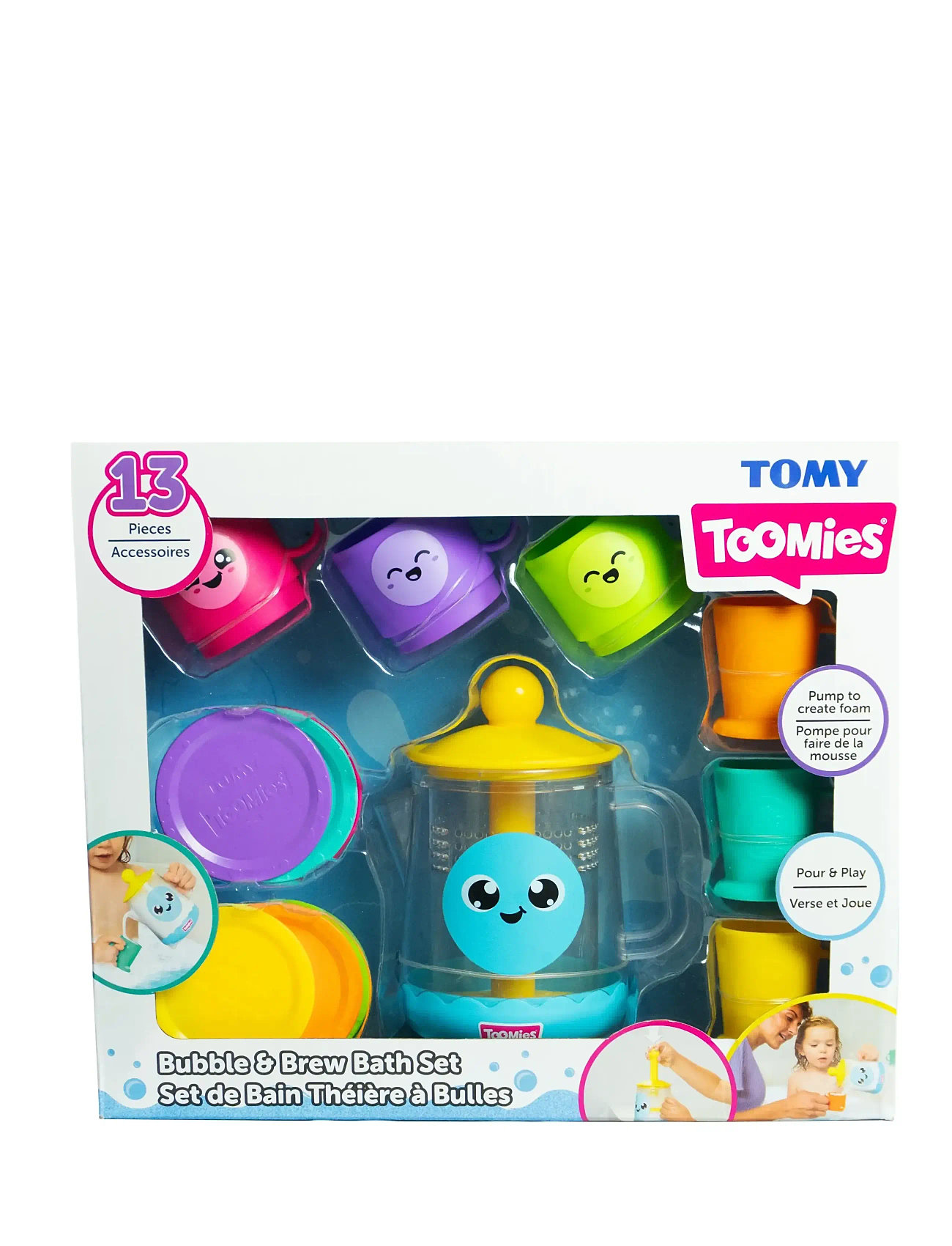 MAKI Toomies Bubble & Brew Bath Tea Set, One Size, Multi/patterned, Bath & Water Legetøj > Bath Legetøj, Børn