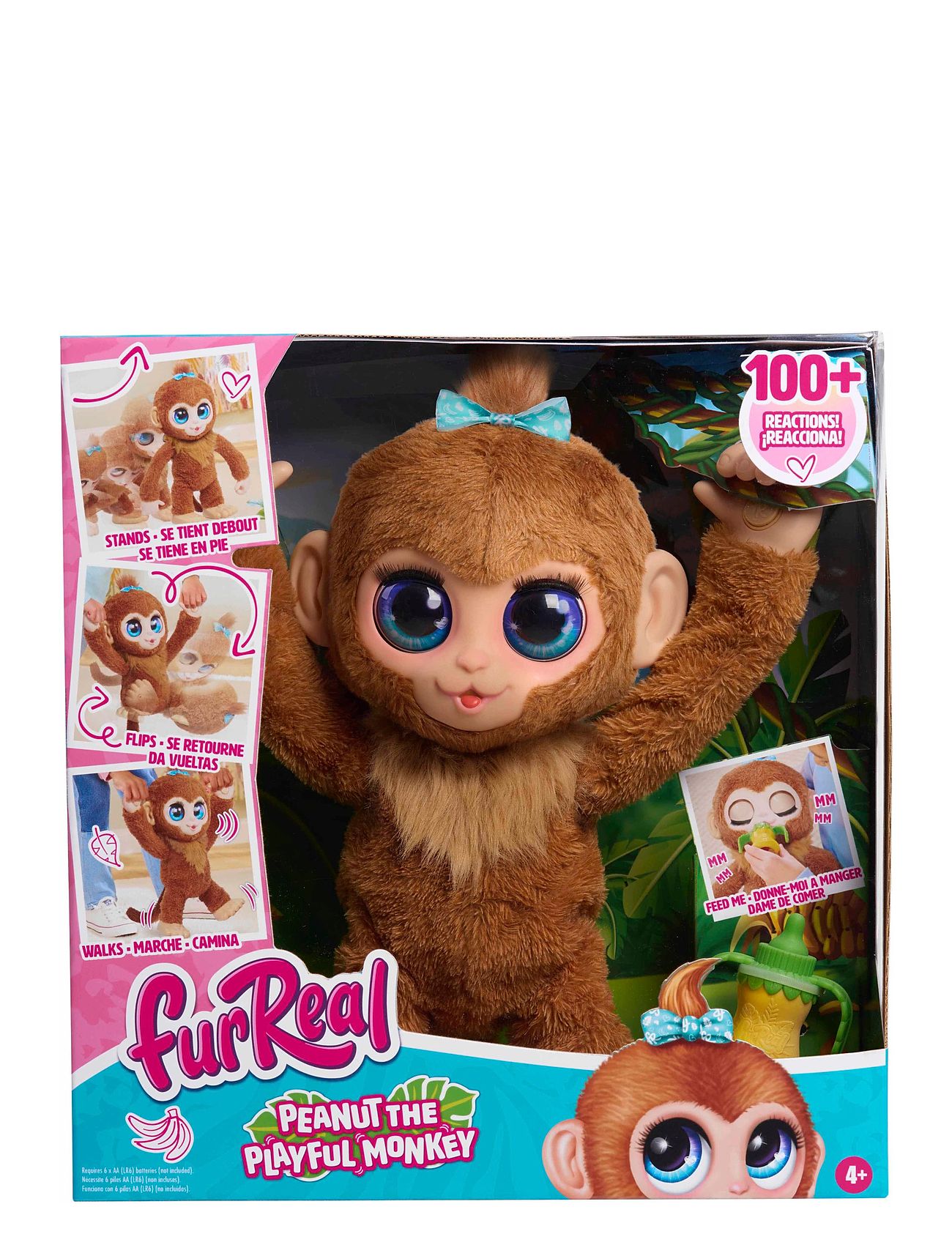 Furreal Peanut The Playful Monkey 40 Cm Toys Interactive Animals & Robots Interactive Animals Multi/patterned FurReal