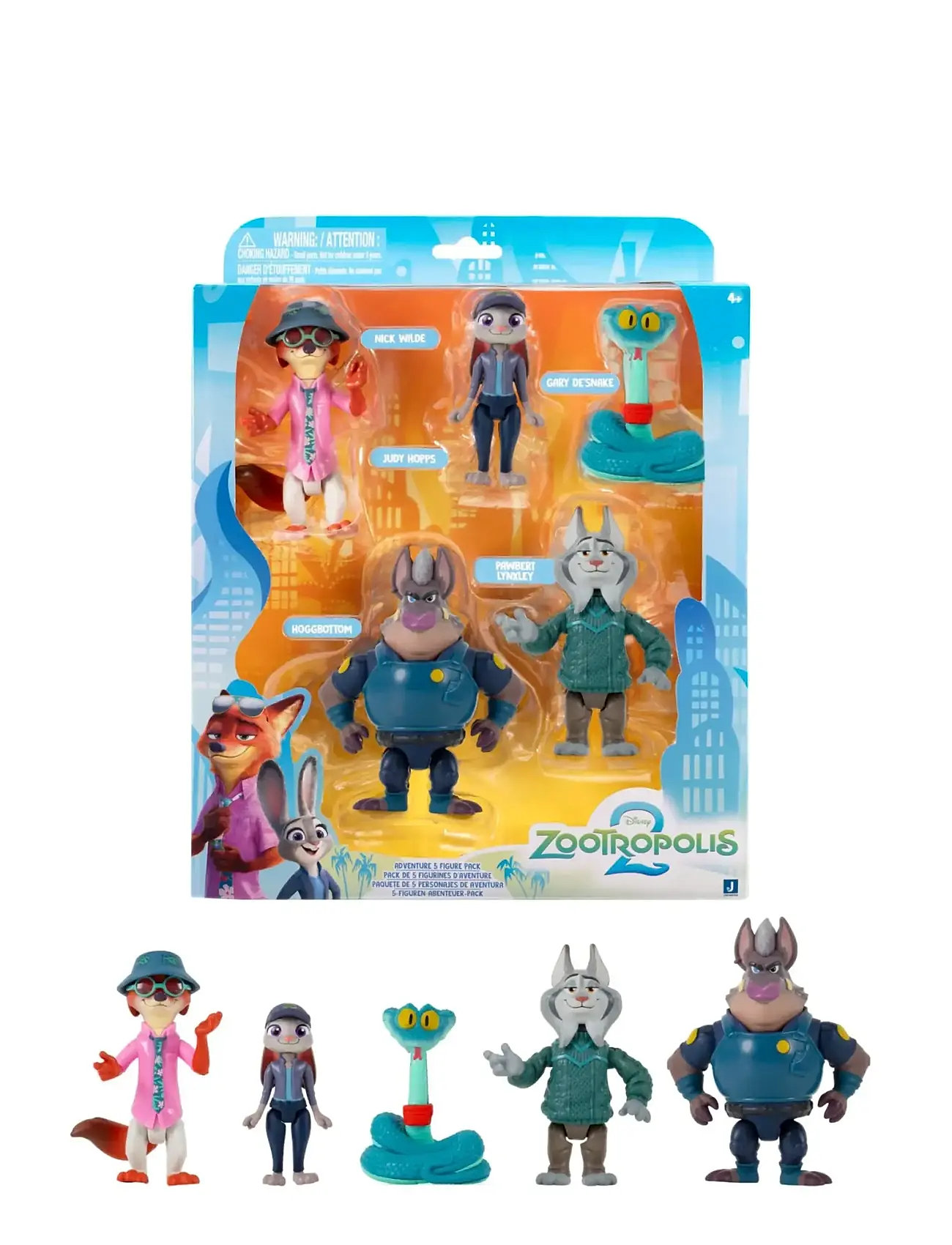 MAKI Zootropolis Figure 5 Pack 9,5 cm, One Size, Multi/patterned, Legesæt Og Actionfigurer > Film- Og Eventyrfigurer, Børn