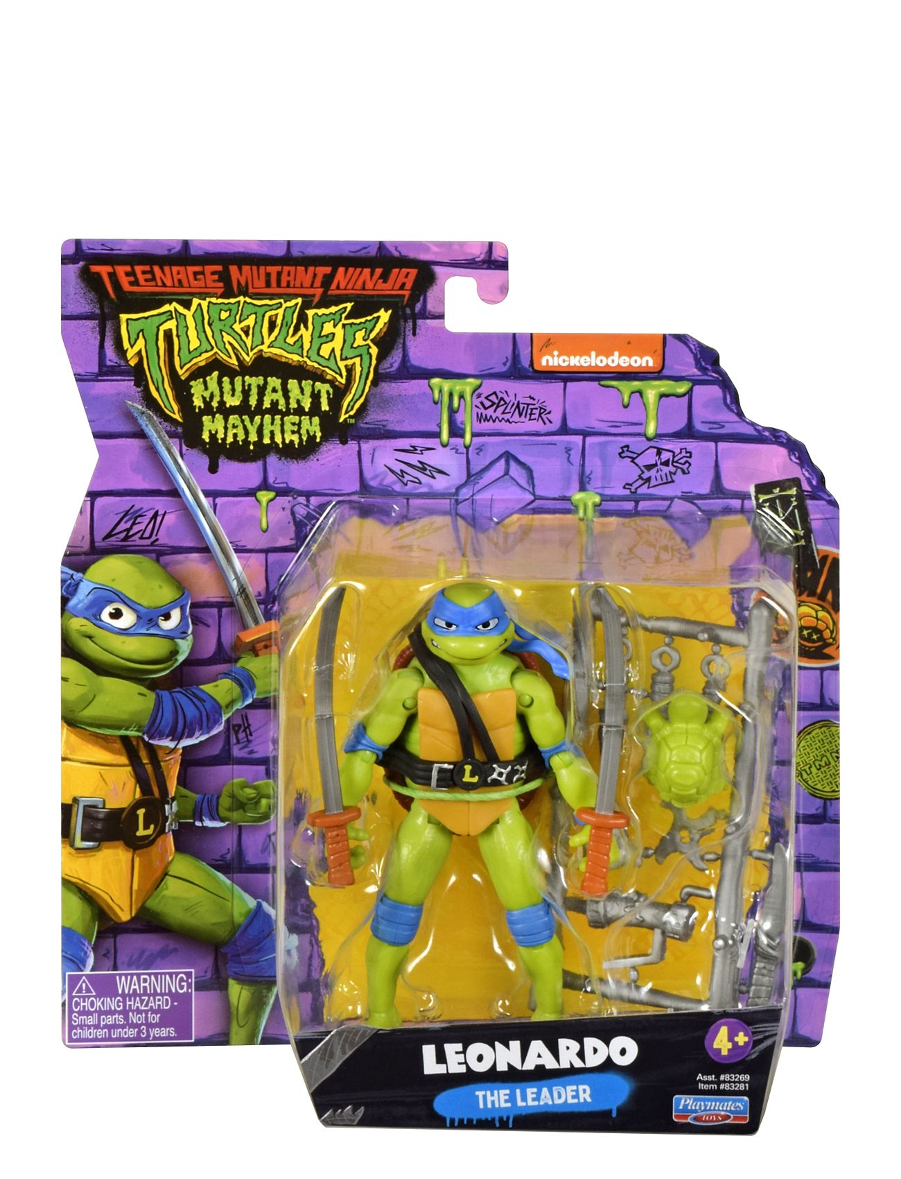 Ninja Turtles Turtles Mutant Mayhem Basic Figures Leonardo, One Size, Multi/patterned, Legesæt Og Actionfigurer > Actionfigurer, Børn