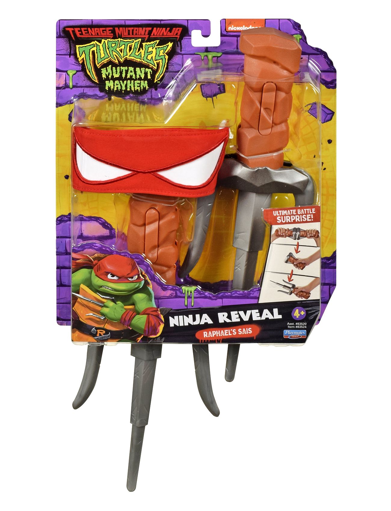 Ninja Turtles Turtles Mutant Mayhem Basic Roleplay Raphael, One Size, Multi/patterned, Kostumer & Tilbehør > Tilbehør Til Kostumer, Børn