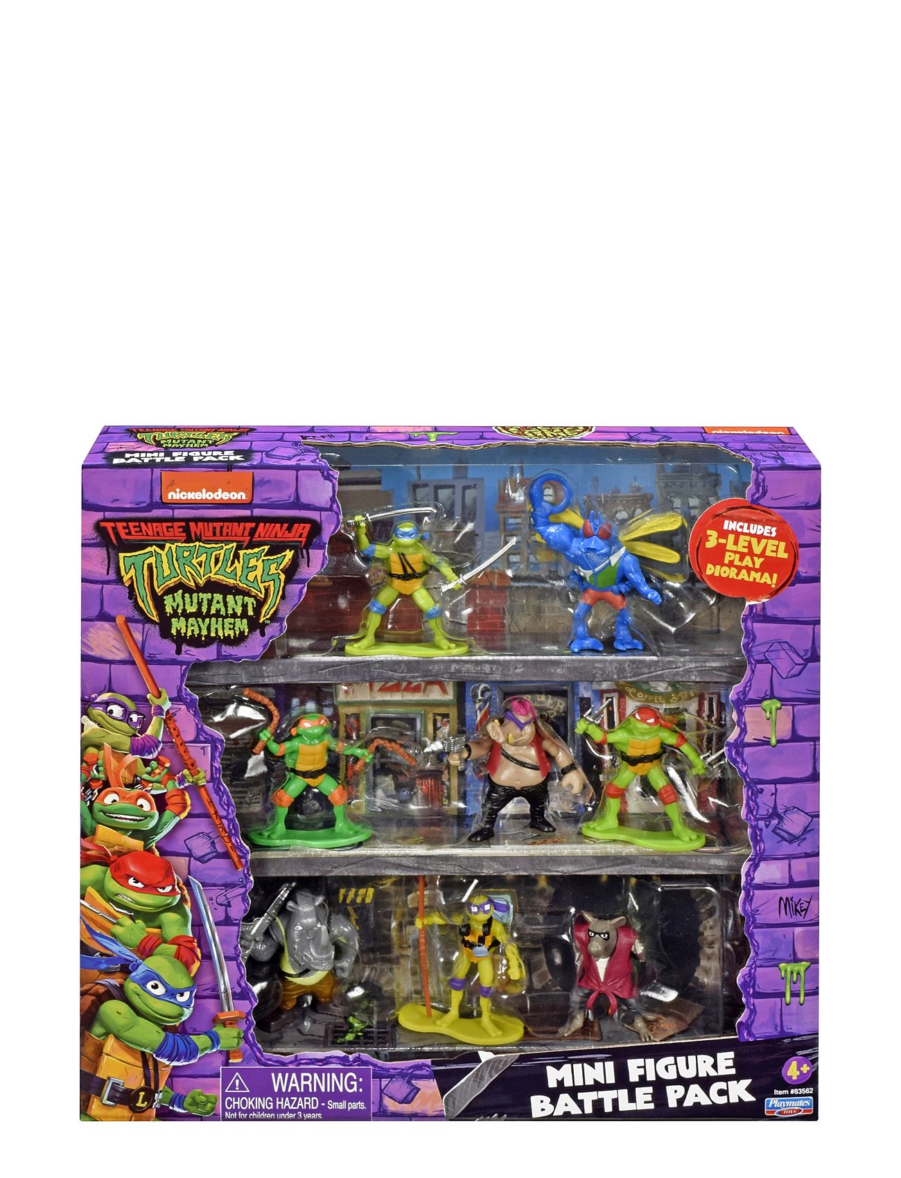 Turtles Mutant Mayhem Mini Figure Battle Pack Toys Playsets & Action Figures Action Figures Multi/patterned Ninja Turtles