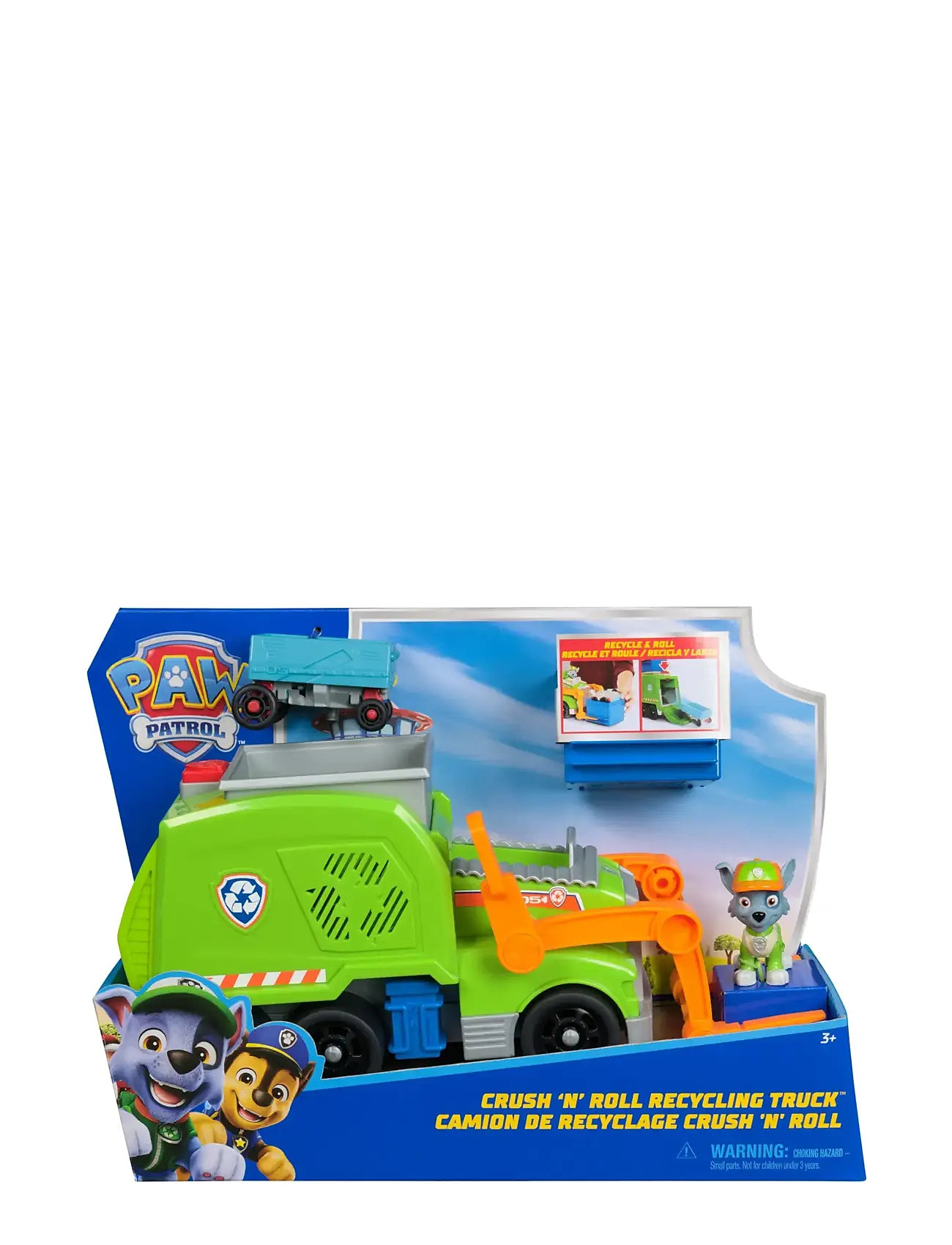 Paw Patrol Rocky Crush N' Roll Recycling Truck Toys Playsets & Action Figures Movies & Fairy Tale Characters Multi/patterned Paw Patrol