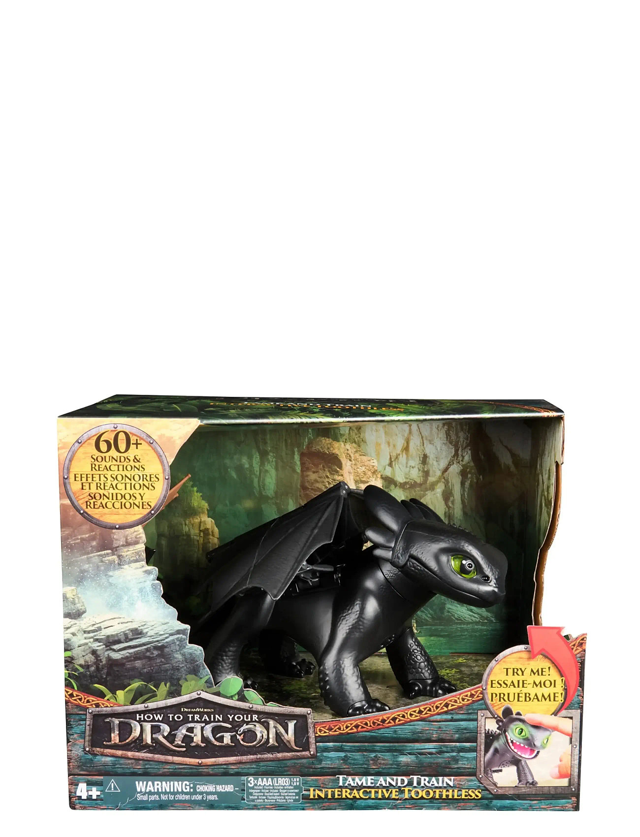 Dragon Dragons Movie Tame & Train Interactive Toothless, One Size, Black, Legesæt Og Actionfigurer > Film- Og Eventyrfigurer, Børn