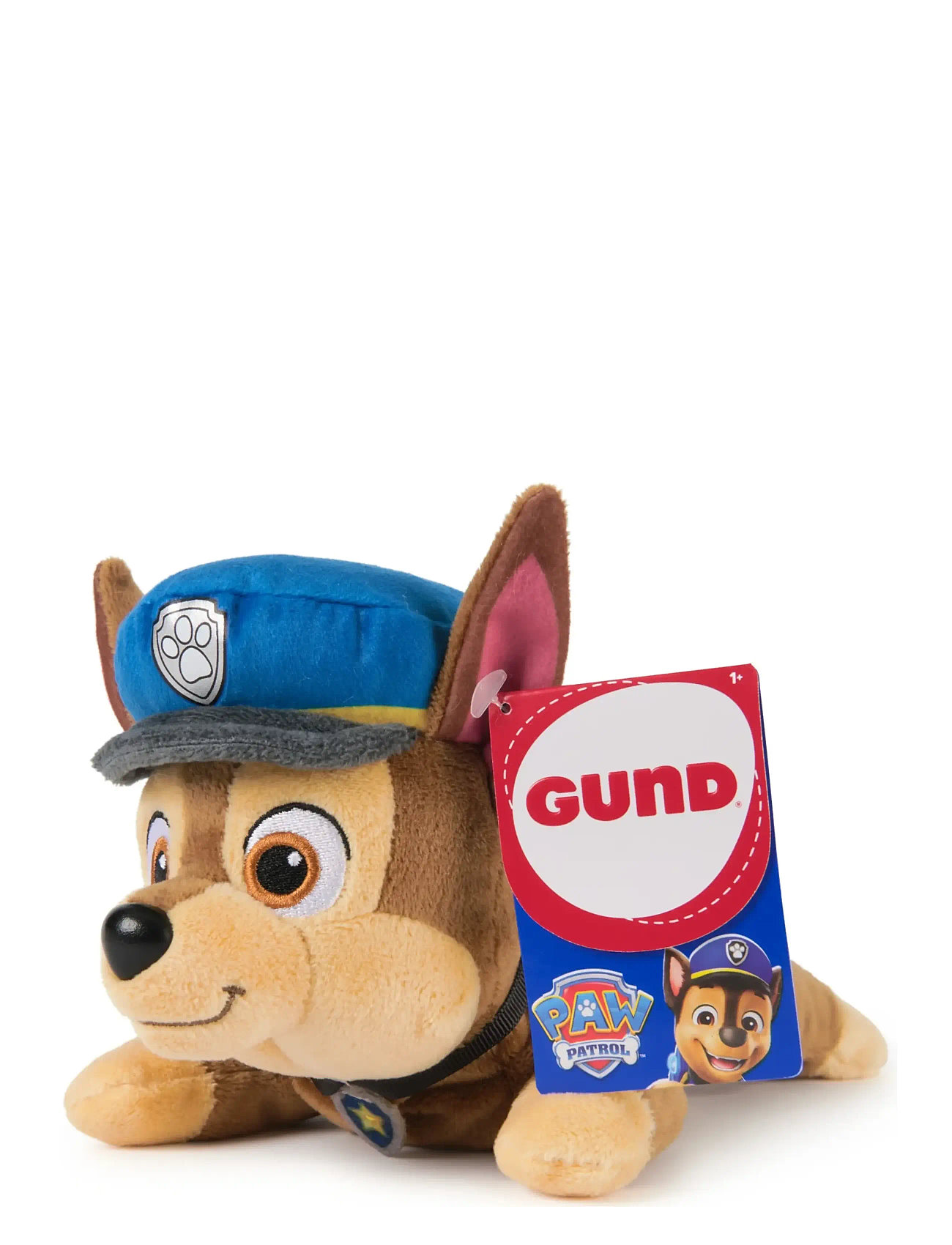 Paw Patrol Paw Patrol Gund Hat & Collar Plush 20 cm - Chase, One Size, Brown, Soft Legetøj > Stuffed Animals, Børn