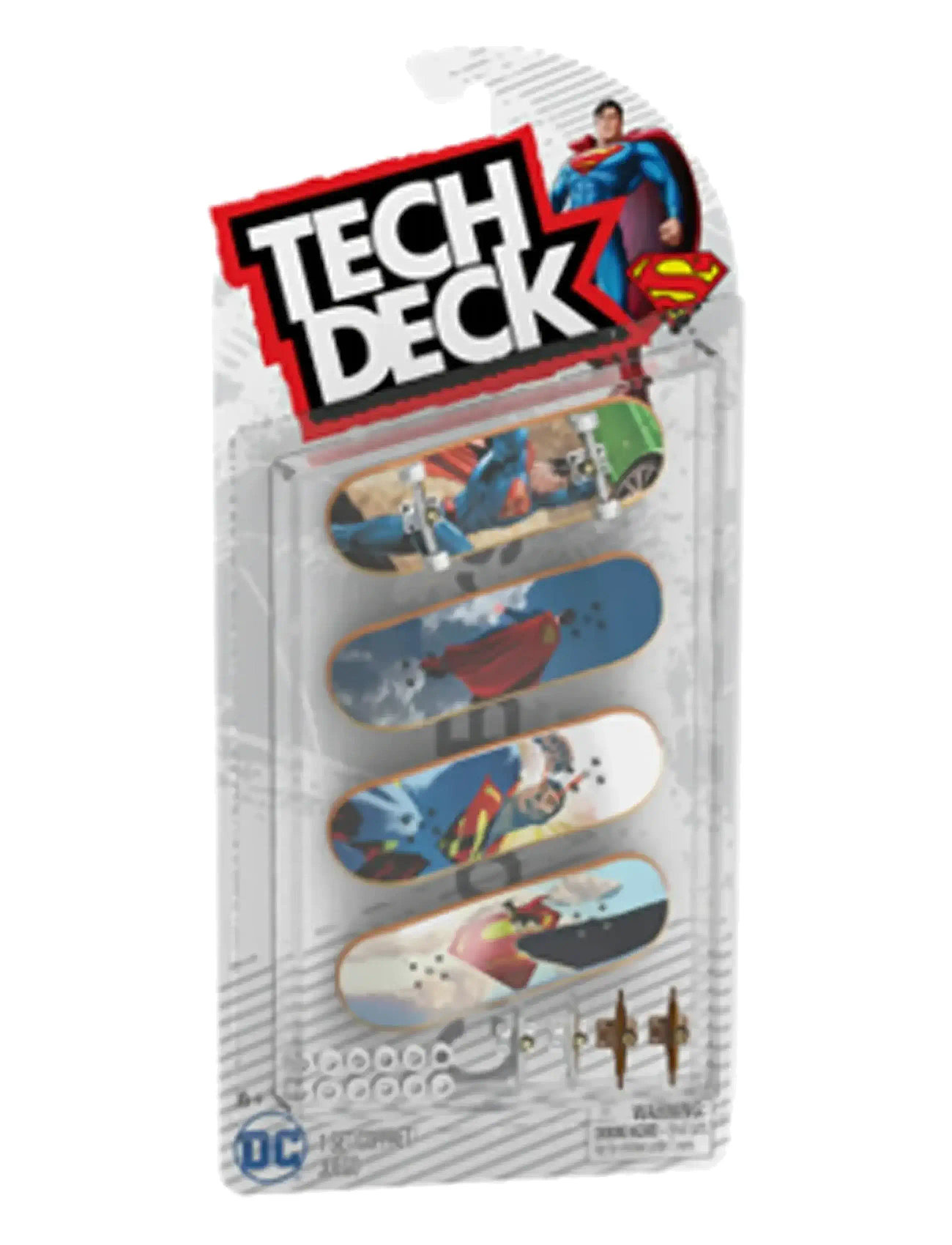 Tech Deck Skate 4 Pack Multipack - Superman Toys Toy Cars & Vehicles Toy Cars Other Toy Cars Multi/patterned MAKI