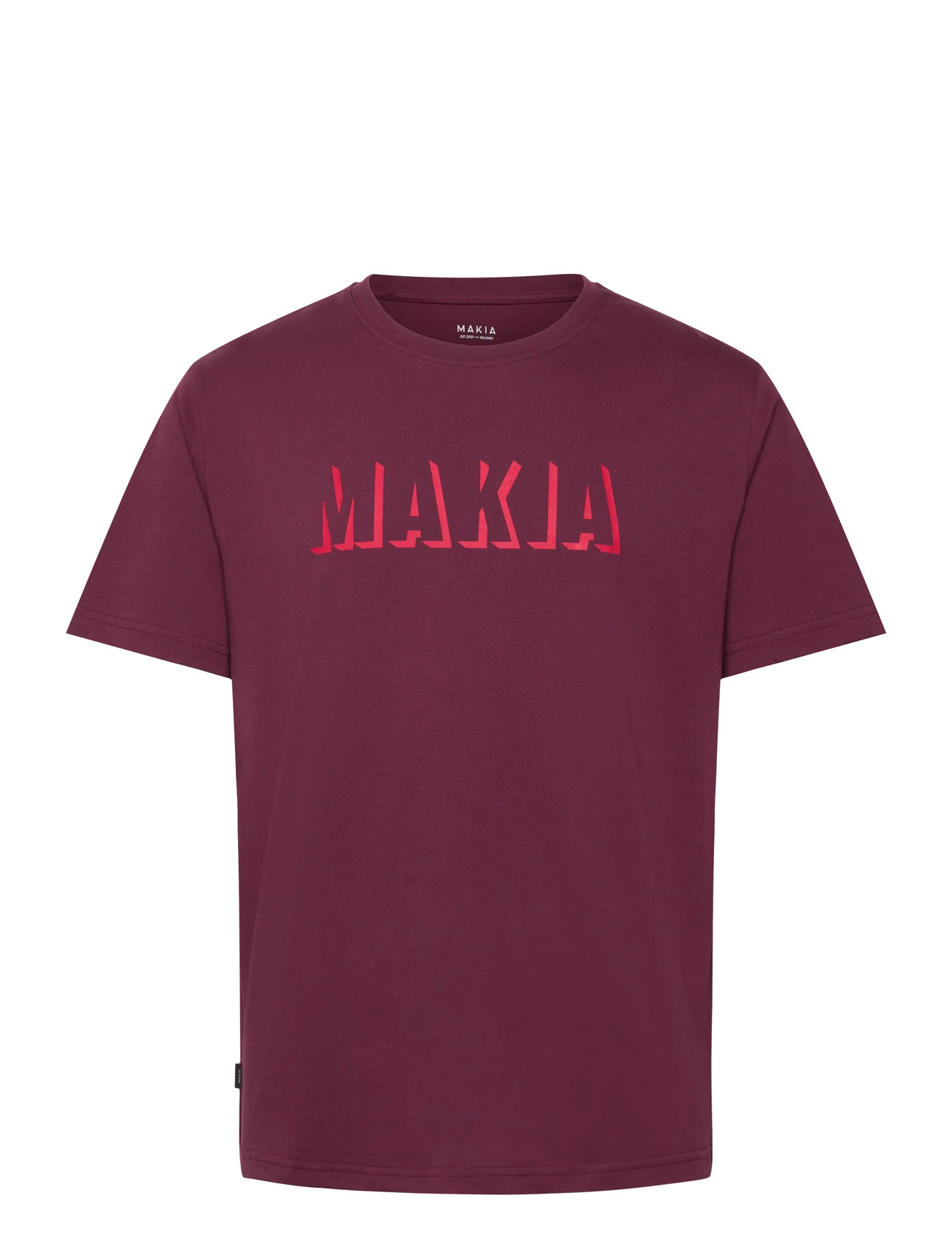 Makia Shadow T-Shirt, S, Burgundy, T-Shirts > Kortærmede, Herre