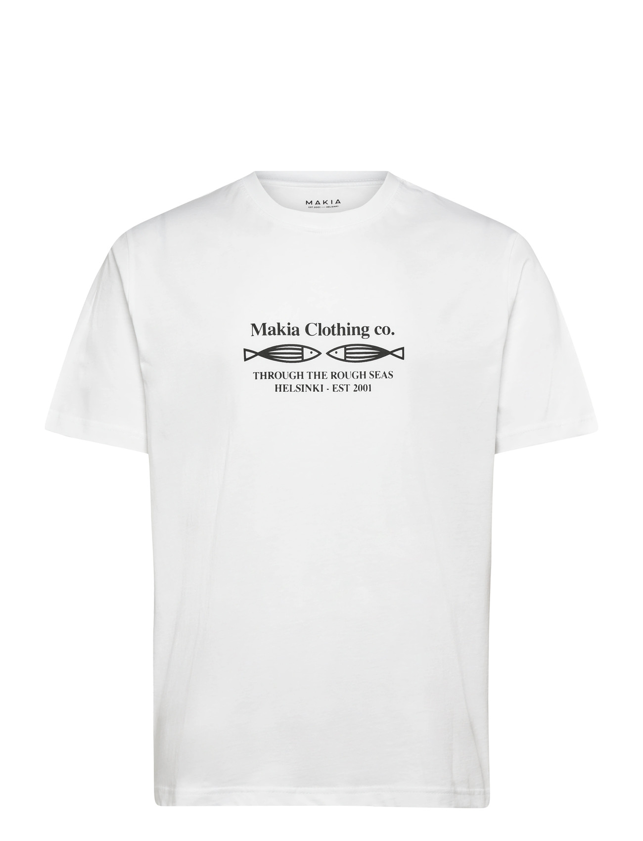 Makia Fiskari T-Shirt, XXL, White, T-Shirts > Kortærmede, Herre