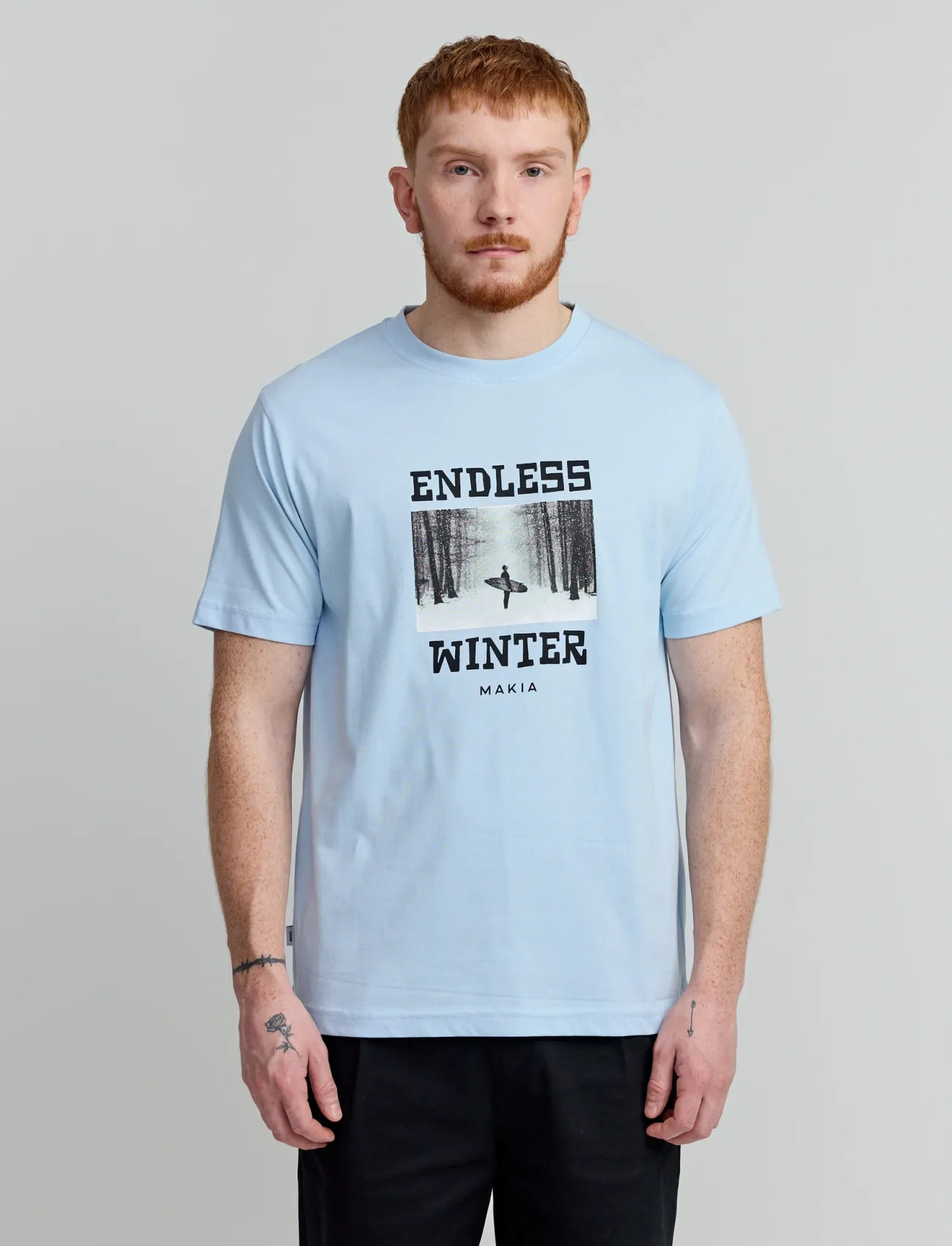 Makia Endless T-Shirt, XXL, Blue, T-Shirts > Kortærmede, Herre