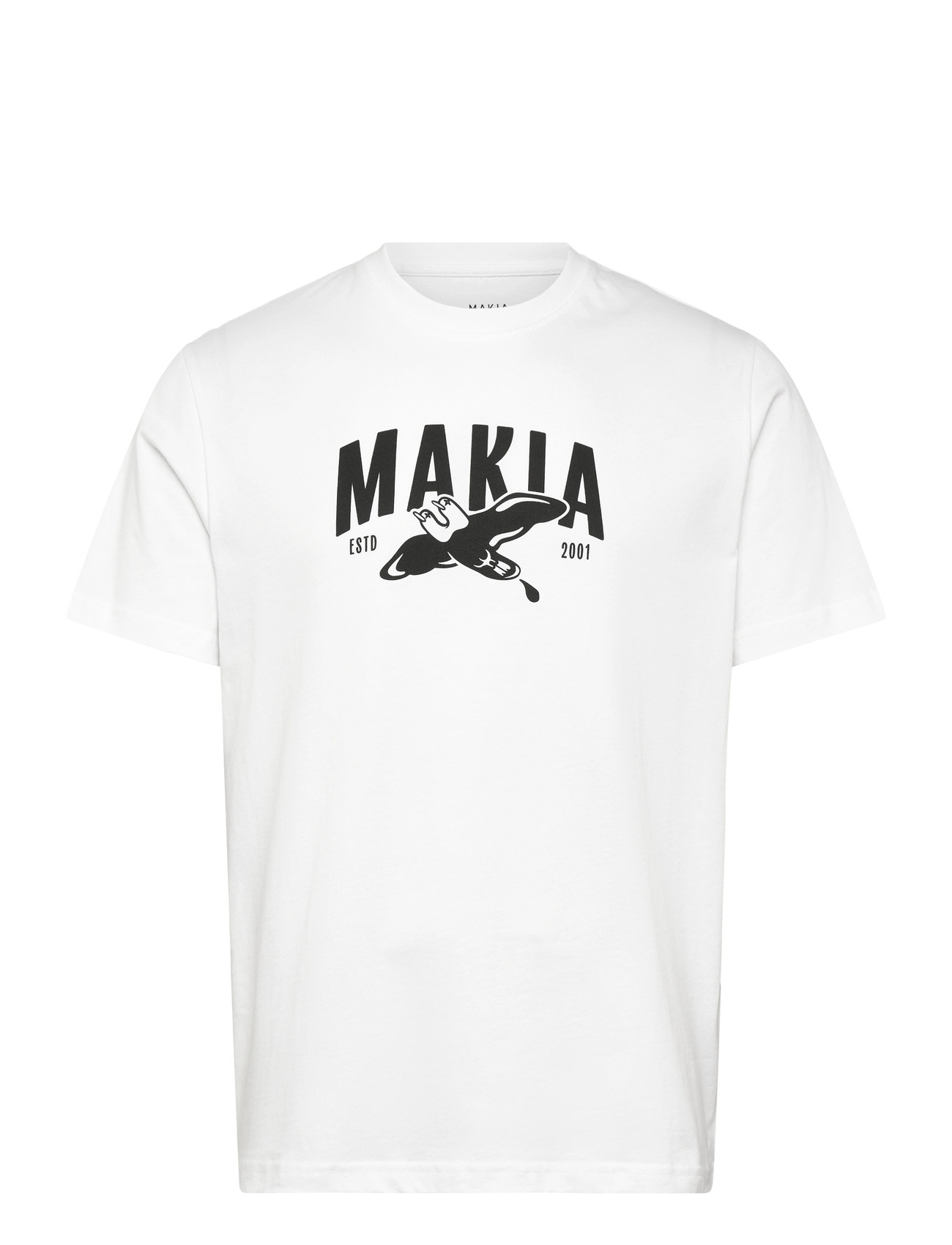 Makia Bomber T-Shirt, S, White, T-Shirts > Kortærmede, Herre