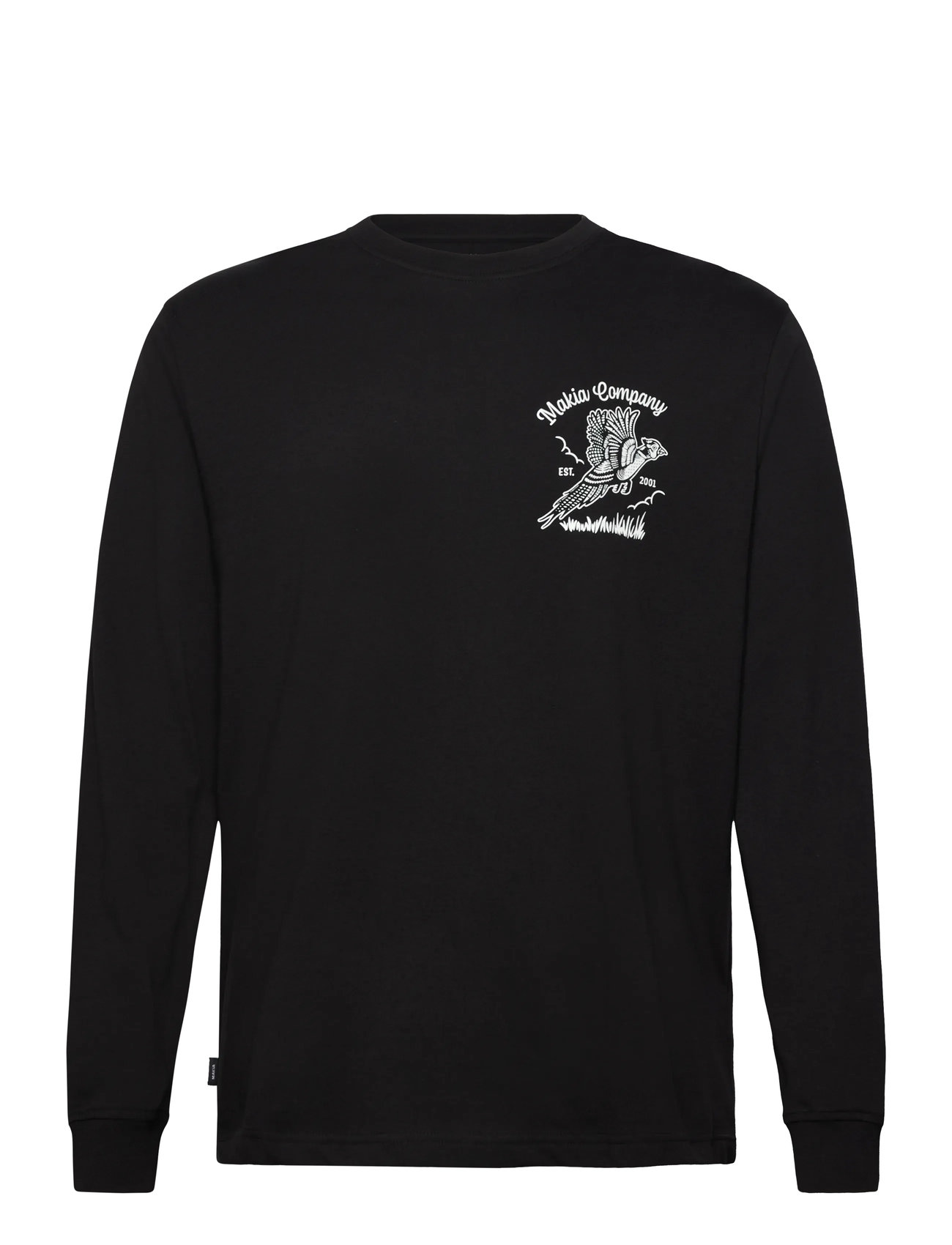 Makia Hunted Long Sleeve, S, Black, T-Shirts > Langærmede, Herre