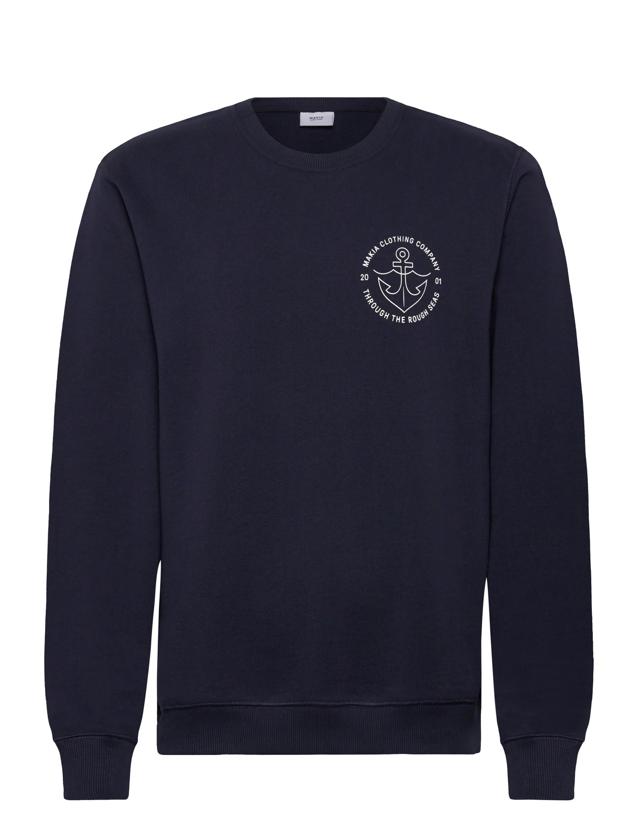 Makia Hook Sweatshirt, S, Navy, Sweatshirts & Hættetrøjer > Sweatshirts, Herre