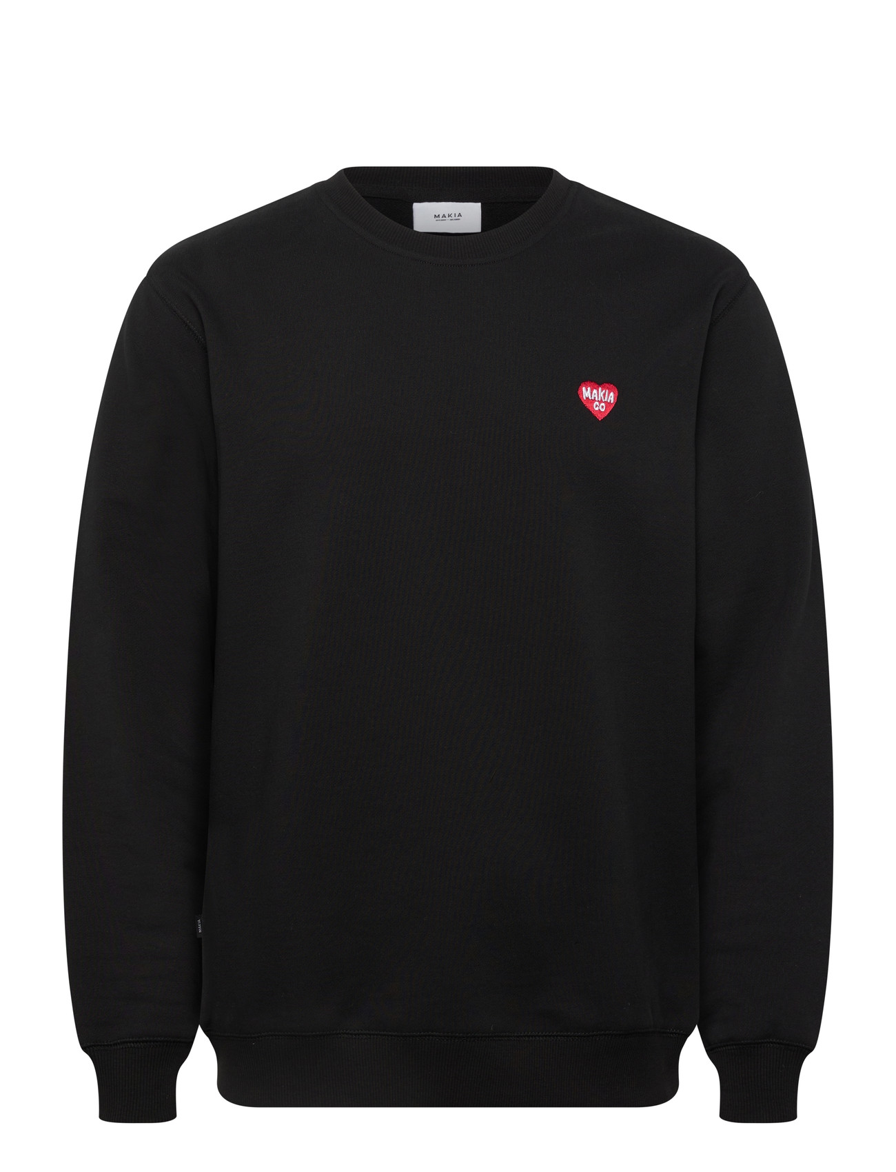 Makia Heart Sweatshirt, XXL, Black, Sweatshirts & Hættetrøjer > Sweatshirts, Herre