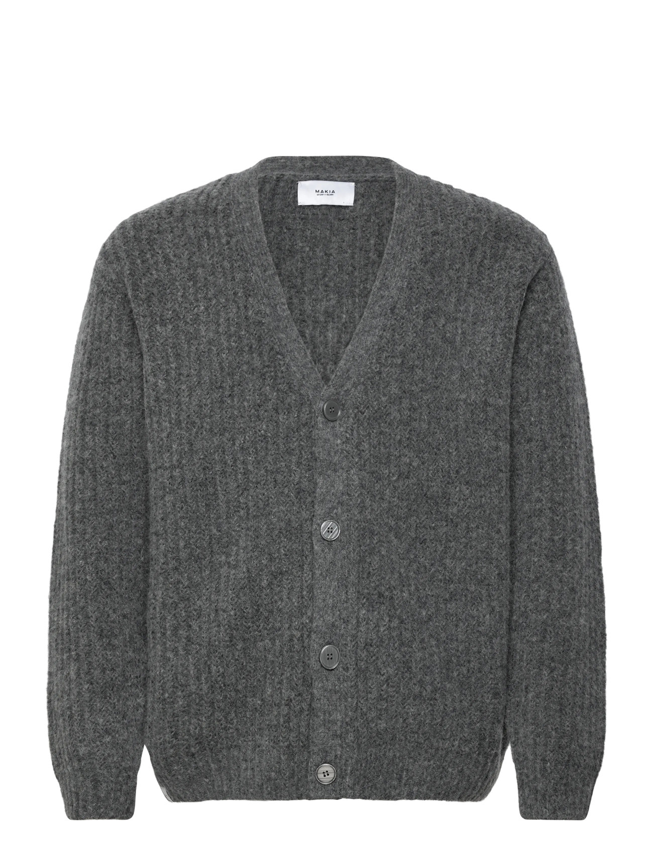 Makia Lorry Cardigan, S, Grey, Strik > Cardigans, Herre