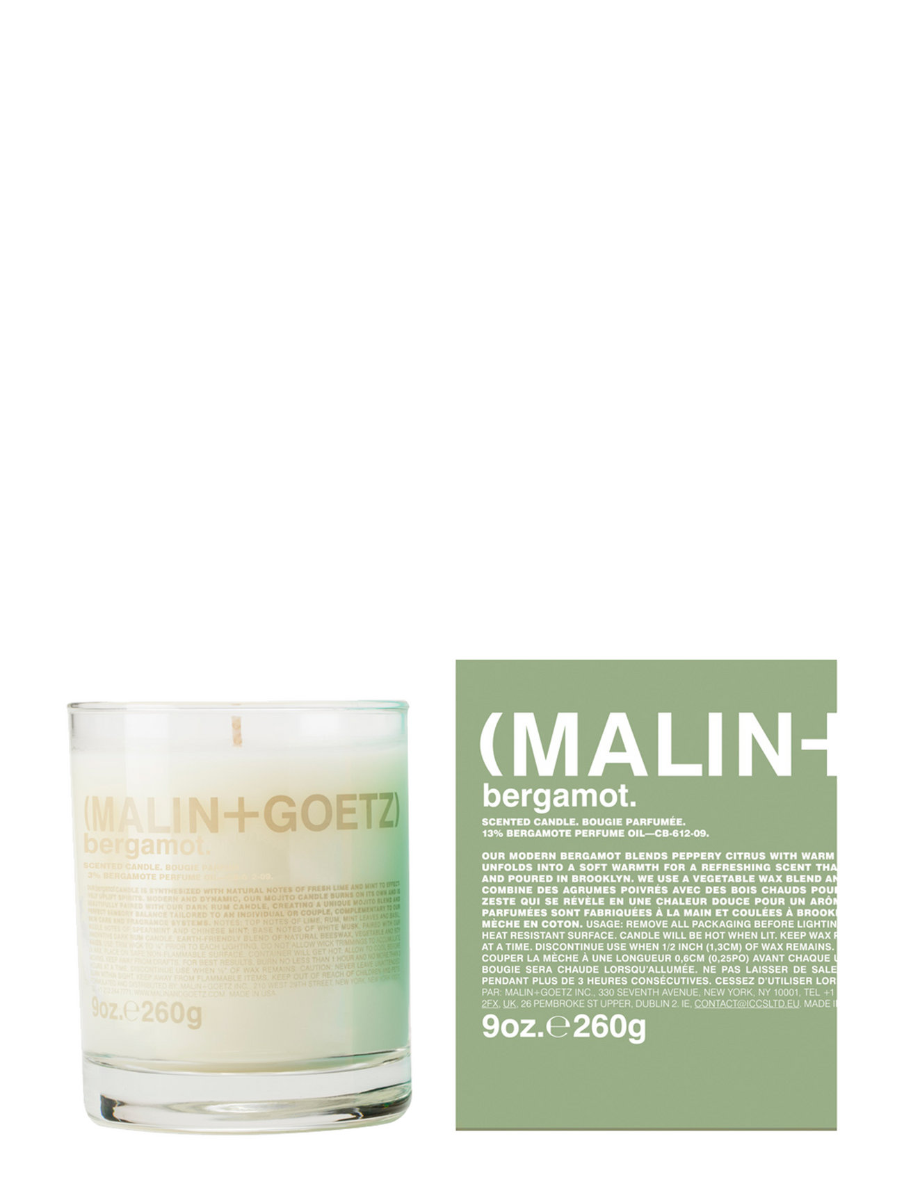 Bergamot Candle Home Decoration Candles Nude Malin+Goetz