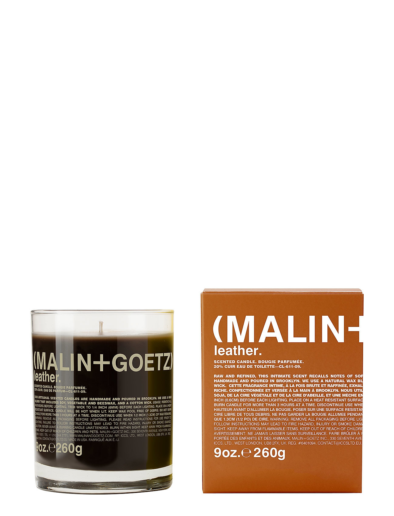 Leather Candle Duftlys Nude Malin+Goetz